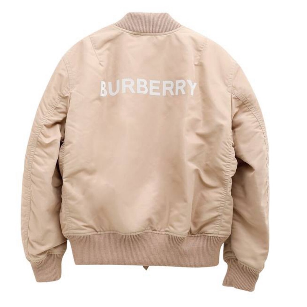 Burberry Logo Print Bomber Jacket